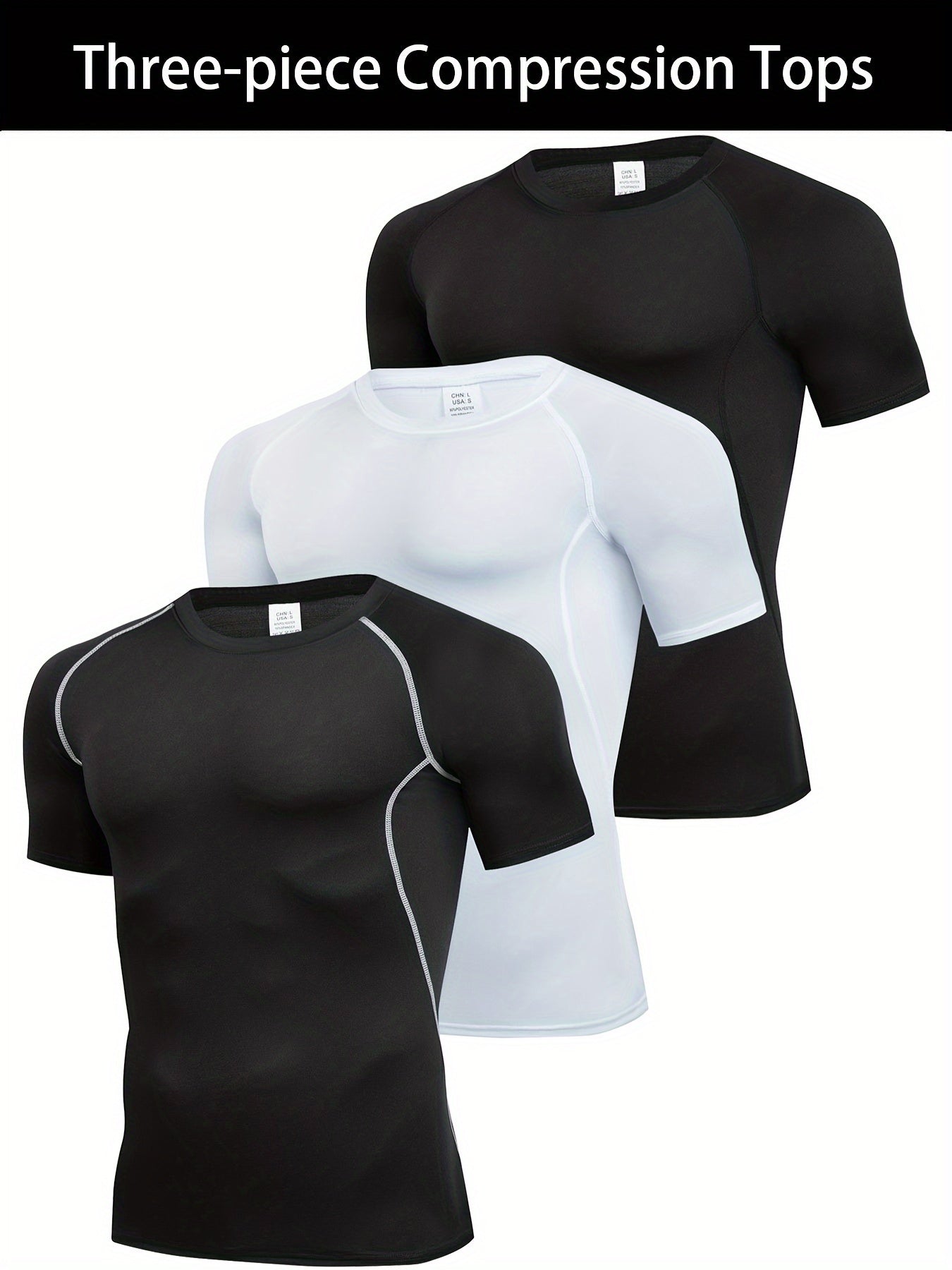 3pcs Men’s Compression T-Shirts