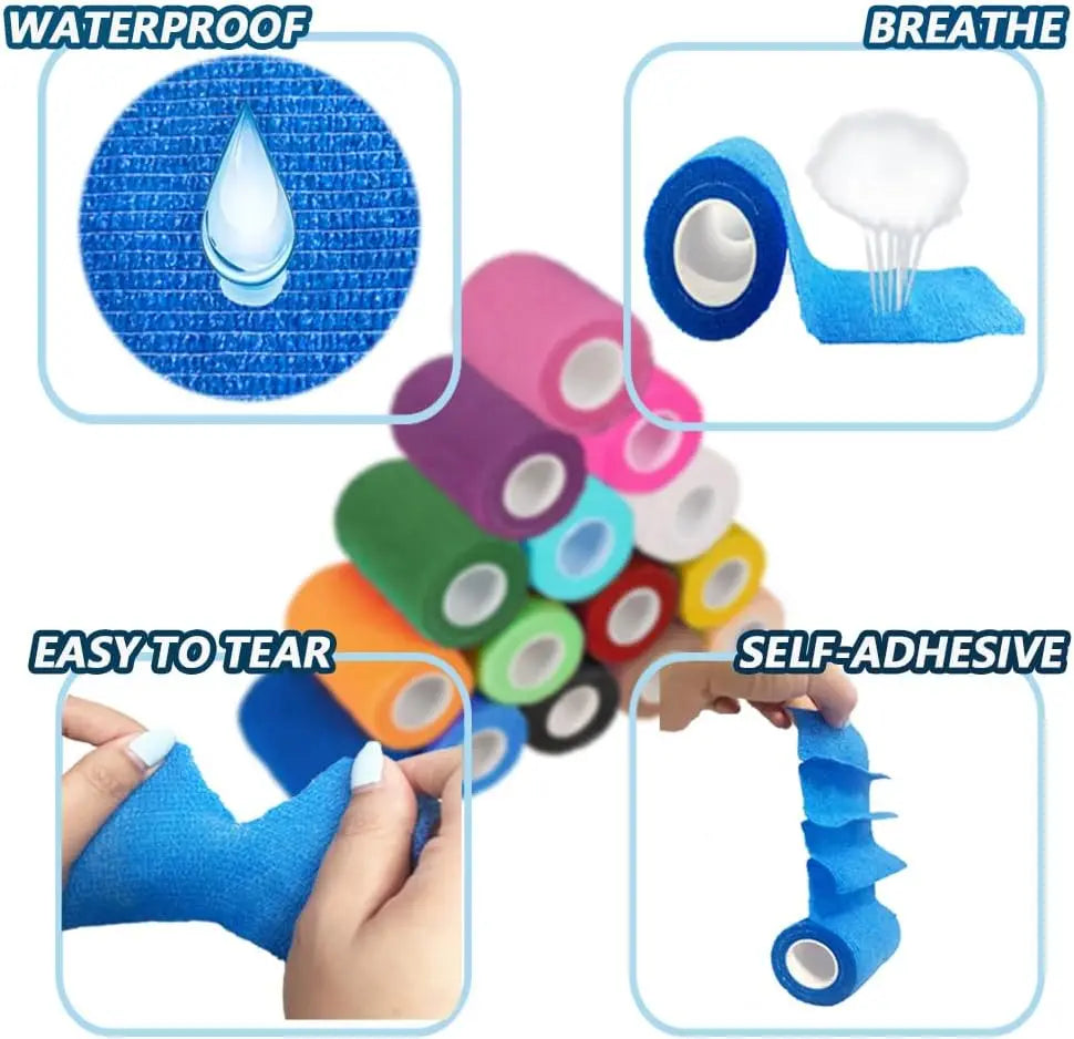 Colorful Self-Adhesive Sports Tape 15 counts