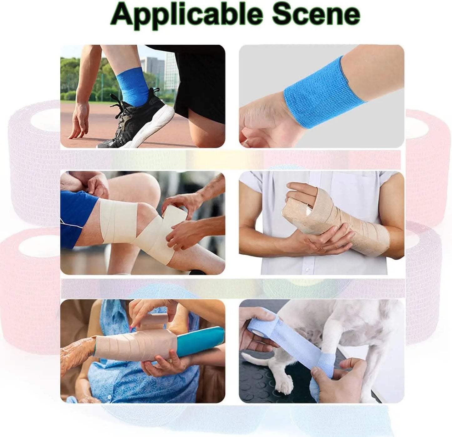 Colorful Self-Adhesive Sports Tape 15 counts